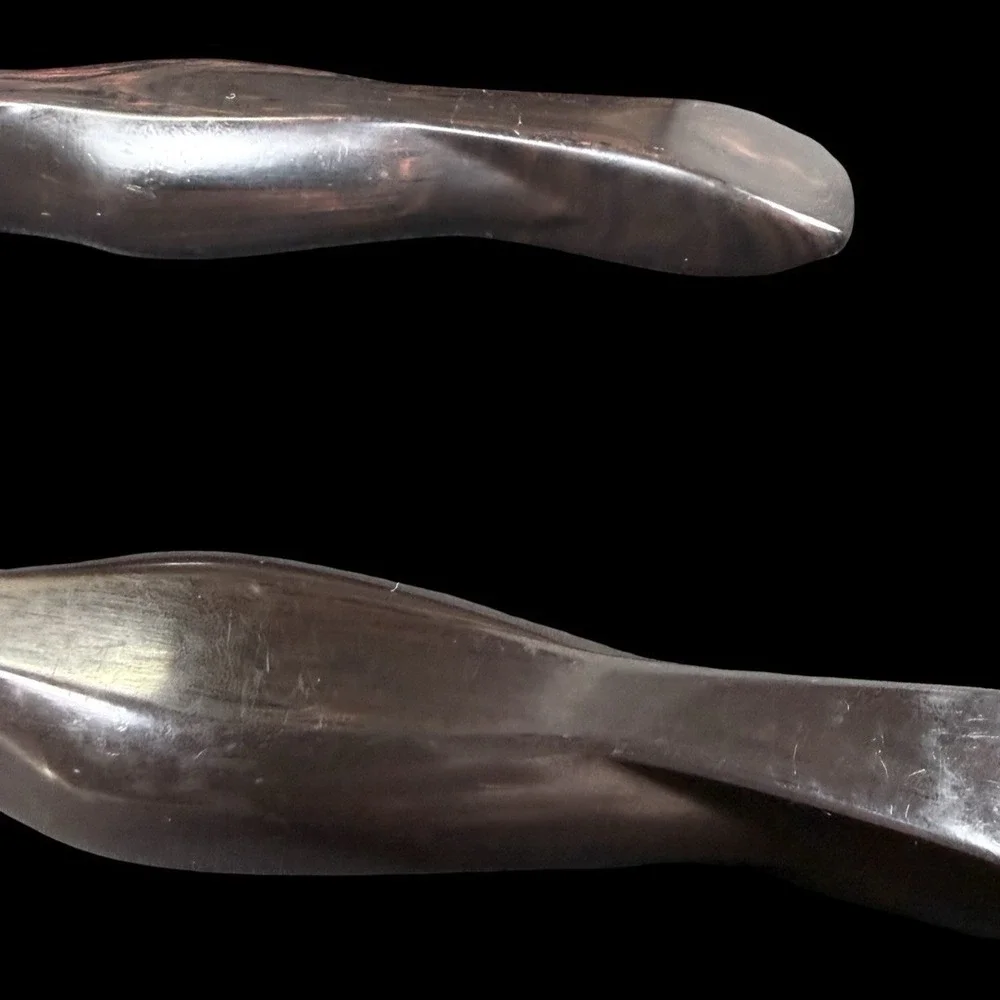Cutco Serving Set‎ Spoon 17KI and Carving Fork 1726 KI Brown Swirl Handle